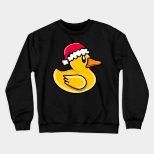 Cute Rubber Duck in Santa Hat Crewneck Sweatshirt